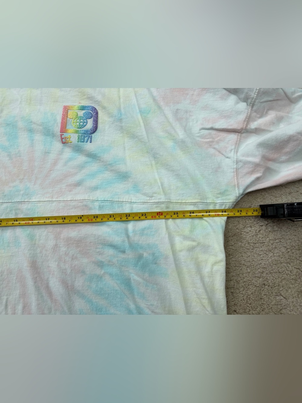 Disney Size XXL Double Extra Large Spirit Jersey Tie Dye Rainbow Cotton Candy - Picture 7 of 8